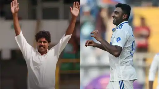 Kapil Dev and Ravichandran Ashwin